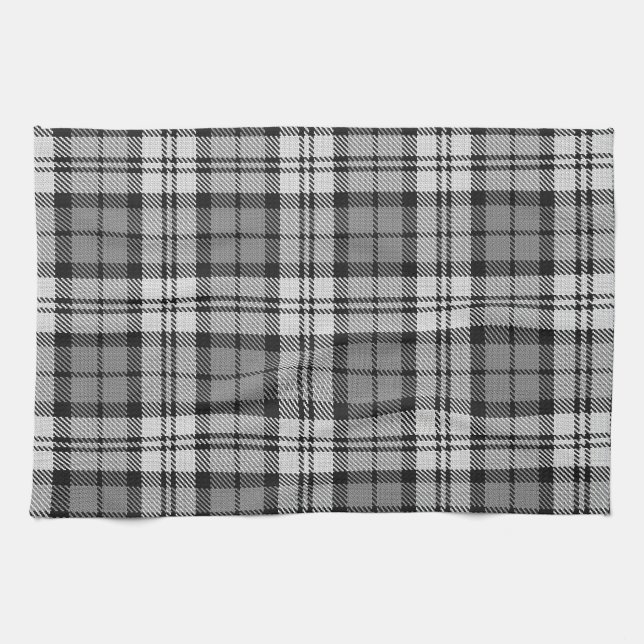 Linge De Cuisine Gris Blackwatch Tartan Design Plaid (Horizontal)