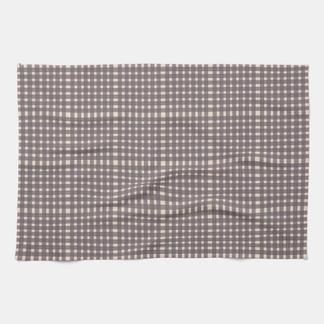 Linge De Cuisine Gris rose En vichy Plaid Motif (Horizontal)
