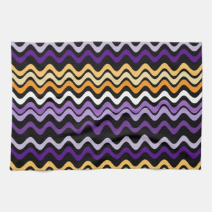 Linge De Cuisine Gris Super violet et orange