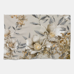 Linge De Cuisine Gris Vintage et or