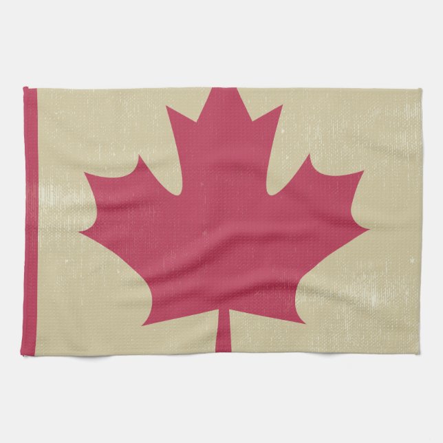 Linge De Cuisine gronder le drapeau canadien (Horizontal)