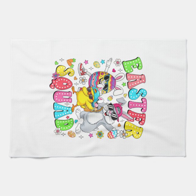 Linge De Cuisine Groovy Funny Rabbit Egg Chick Easter Squad Day Men (Horizontal)