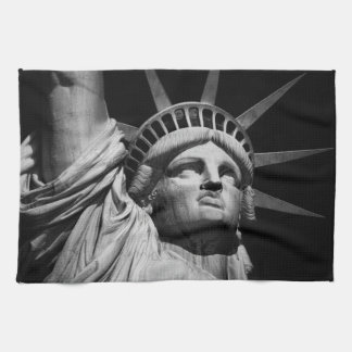 Linge De Cuisine Gros plan Statue blanche noire de la Liberté New Y