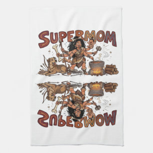 Linge De Cuisine Grotte drôle Super Maman Multi Tâches Rétro