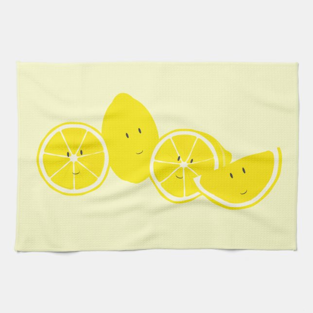 Linge De Cuisine Groupe de caractères de sourire de citron (Horizontal)