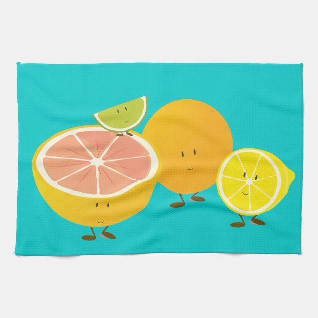 Linge De Cuisine Groupe de sourire d'agrume (Horizontal)
