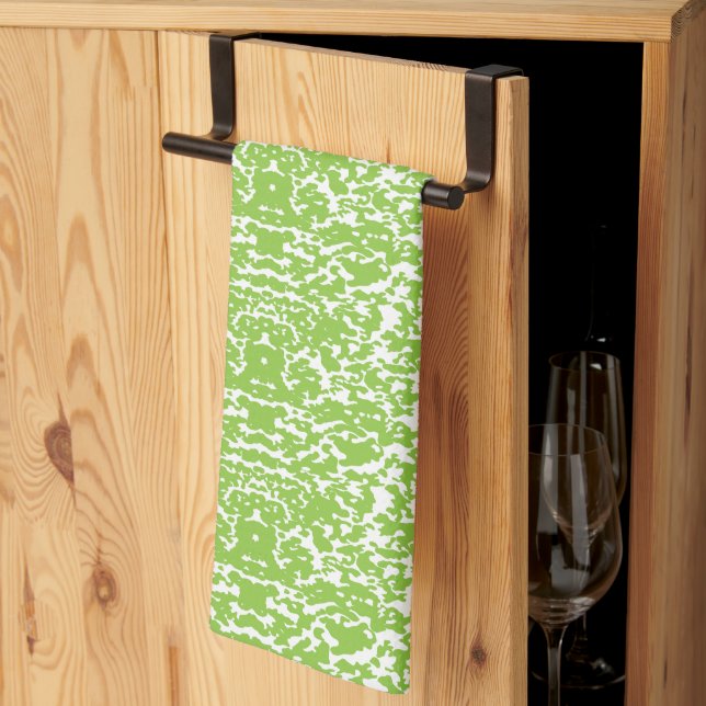 Linge De Cuisine Grunge Lime Green Pattern - Summer Abstract Decor (Pliage en tiers)