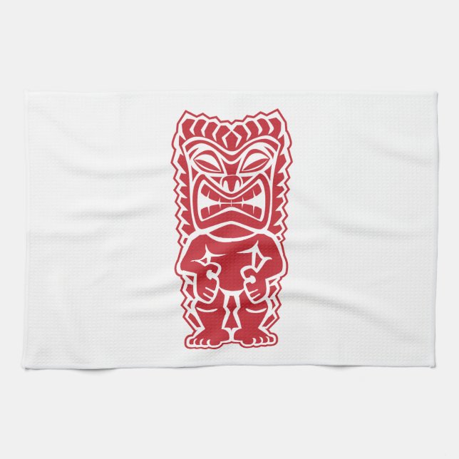 Linge De Cuisine guerrier de totem de tiki (Horizontal)