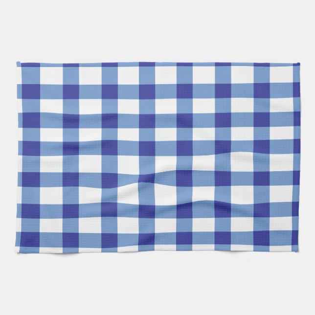 Linge De Cuisine Guingan bleu (Horizontal)