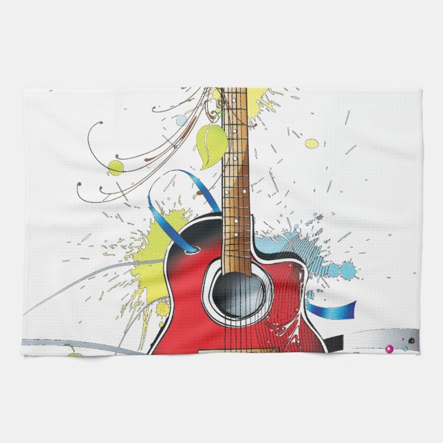 Linge De Cuisine Guitare (Horizontal)