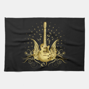 Linge De Cuisine Guitare à ailes dorées