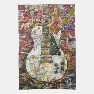 Linge De Cuisine Guitare vintage -