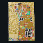Linge De Cuisine Gustav Klimt Exécution Nouveau Couple<br><div class="desc">Gustav Klimt,  Fulfillment 1910-1911 Couple Art Nouveau avec la signature de Klimt design tourbillonnant et belle peinture or.</div>