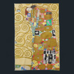 Linge De Cuisine Gustav Klimt Exécution Nouveau Couple<br><div class="desc">Gustav Klimt,  Fulfillment 1910-1911 Couple Art Nouveau avec la signature de Klimt design tourbillonnant et belle peinture or.</div>