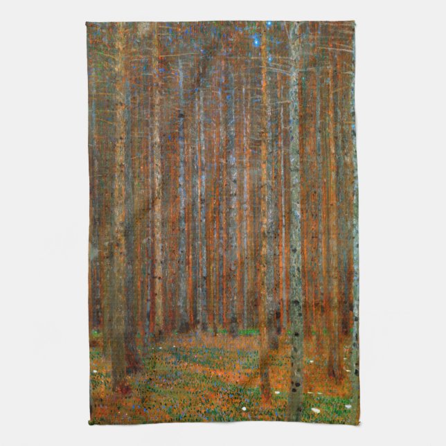 Linge De Cuisine Gustav Klimt - Forêt de pins de Tannenwald (Vertical)
