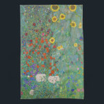 Linge De Cuisine Gustav Klimt - Jardin de campagne avec tournesols<br><div class="desc">Jardin de campagne avec des tournesols / Jardin de ferme avec des tournesols - Gustav Klimt en 1905-1906</div>