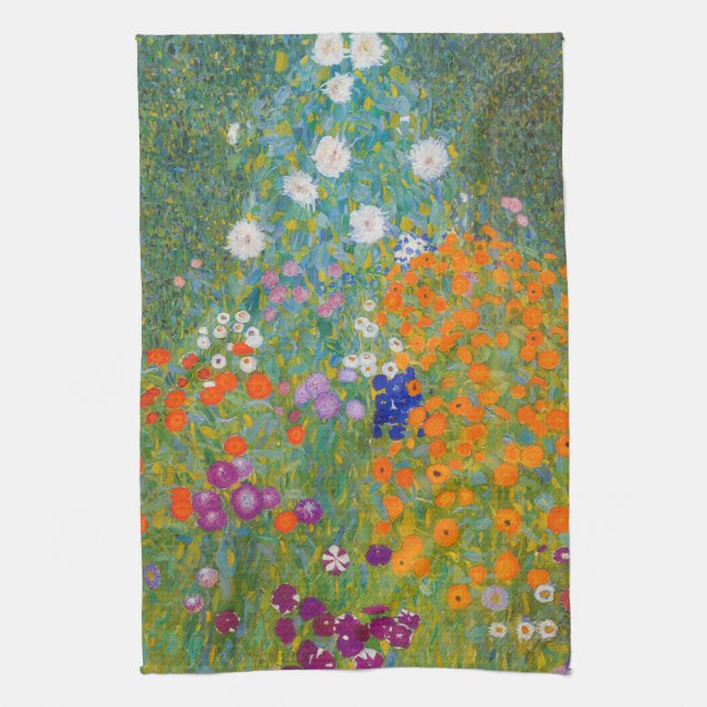 Linge De Cuisine Gustav Klimt - Jardin des fleurs (Vertical)