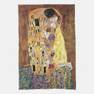 Linge De Cuisine Gustav Klimt - Le baiser - Art Nouveau Vintage