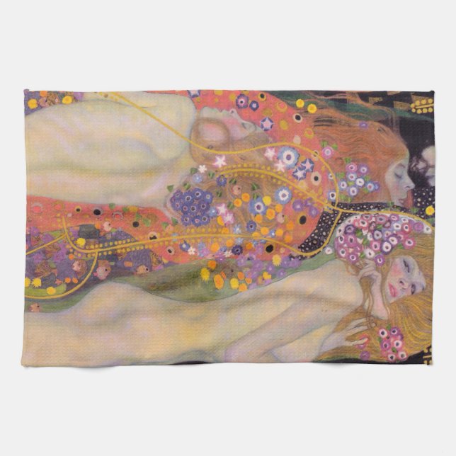 Linge De Cuisine Gustav Klimt - Serpents d'eau II (Horizontal)