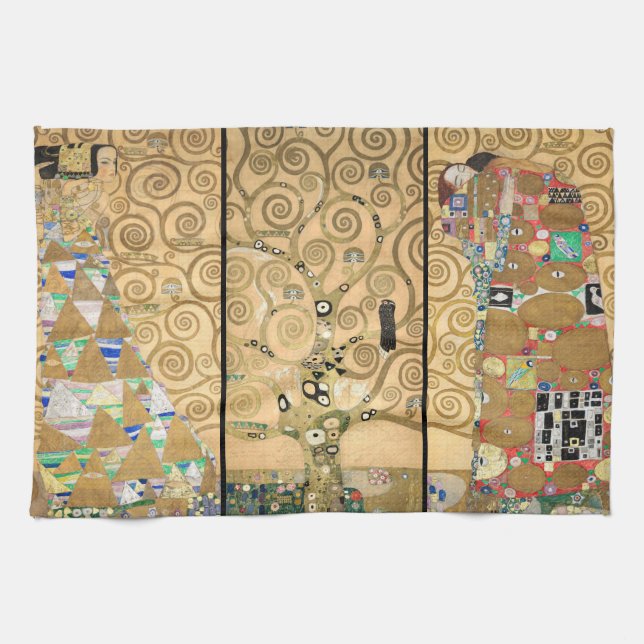 Linge De Cuisine Gustav Klimt - Stoclet Frieze Arbre de vie (Horizontal)
