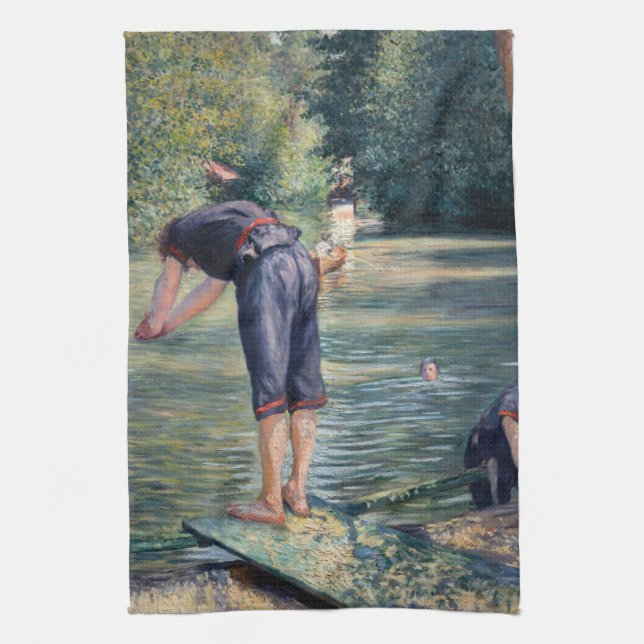 Linge De Cuisine Gustave Caillebotte - Baigneurs, bord de l'Yerres (Vertical)