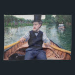 Linge De Cuisine Gustave Caillebotte - Bateau<br><div class="desc">Partie de bateau - Gustave Caillebotte,  Huile sur toile,  1877-1878</div>