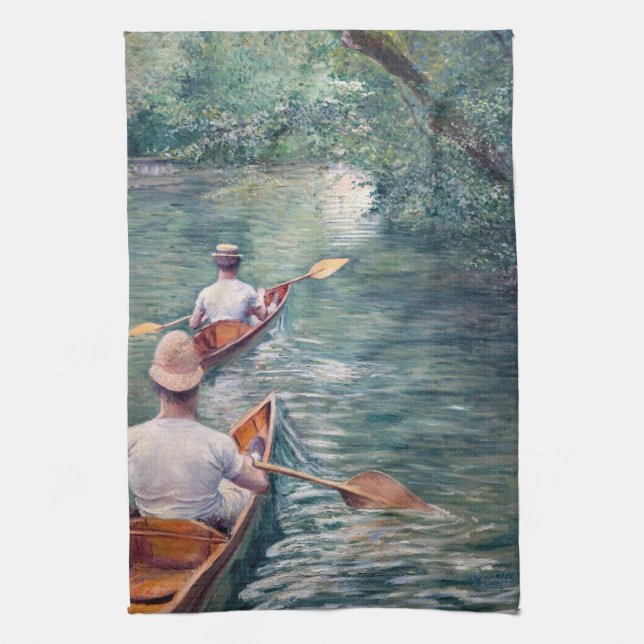 Linge De Cuisine Gustave Caillebotte - Canoës sur l'Yerres (Vertical)