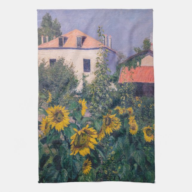 Linge De Cuisine Gustave Caillebotte - Fleurs de soleil, Jardin (Vertical)