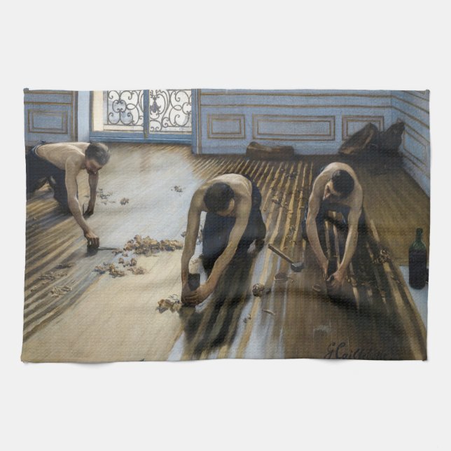 Linge De Cuisine Gustave Caillebotte - Les Raboteurs de parquet (Horizontal)