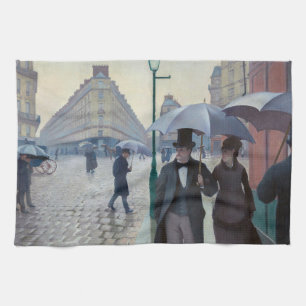 Linge De Cuisine Gustave Caillebotte - Rue de Paris ; Temps de plui