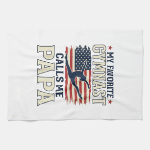 Linge De Cuisine Gymnaste préféré m'appelle Papa Patriotique Vintag