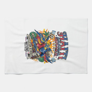 Linge De Cuisine Haïti Football Squelette Buteur Nations Style Affi