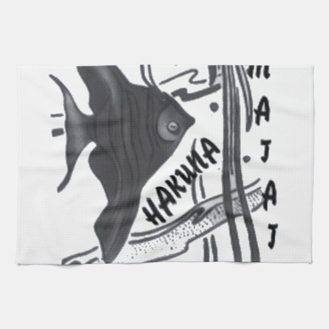 Linge De Cuisine Hakuna Matata Fish Art Imprimer (Horizontal)