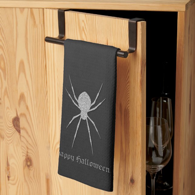 Linge De Cuisine Halloween argentée (Pliage en tiers)