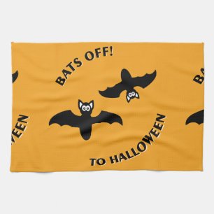 Linge De Cuisine Halloween Bats Orange