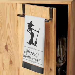 Linge De Cuisine Halloween Black Starburst Witch