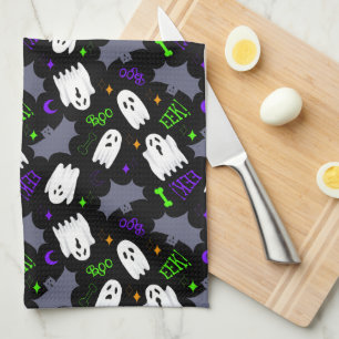 Linge De Cuisine Halloween Boo Ghosts