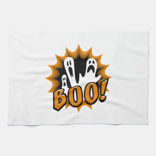 Linge De Cuisine Halloween Bouh ! (Horizontal)