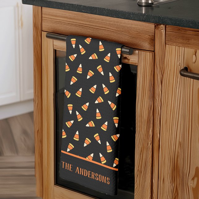 Linge De Cuisine Halloween Candy Corn Motif personnalisé (Créateur téléchargé)
