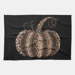 Linge De Cuisine Halloween Citrouille Plaid Leopard automne Thanksg