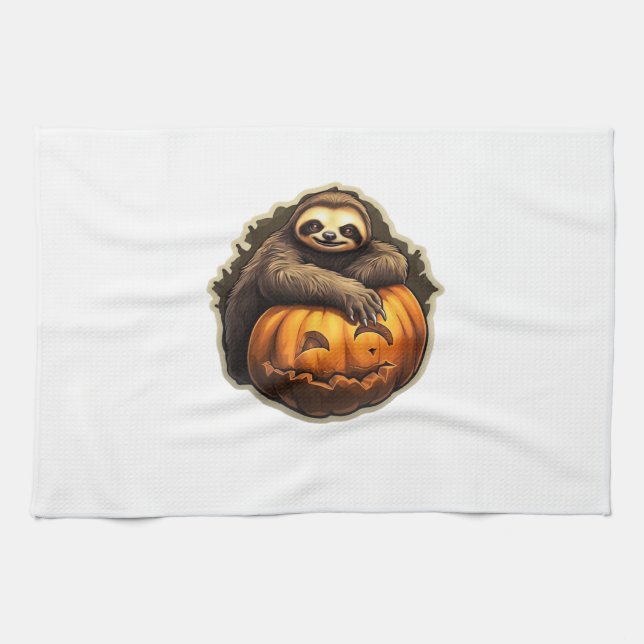 Linge De Cuisine Halloween classique à thème Sloth T-shirt (Horizontal)