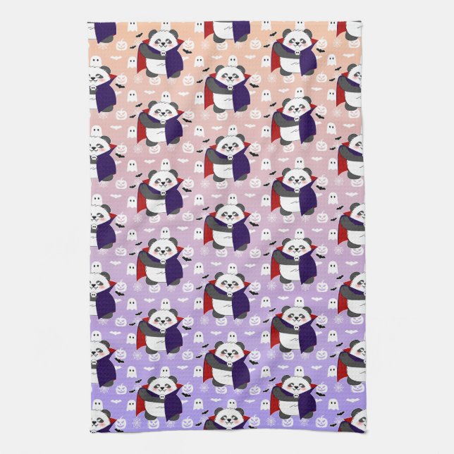 Linge De Cuisine Halloween Cute Baby Panda Dracula Vampire (Vertical)
