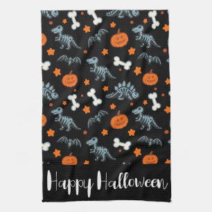Linge De Cuisine Halloween Dinosaur Skeletons chauves-souris et Cit