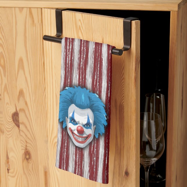 Linge De Cuisine Halloween du Carnaval de Clown déplaisant (Pliage en tiers)