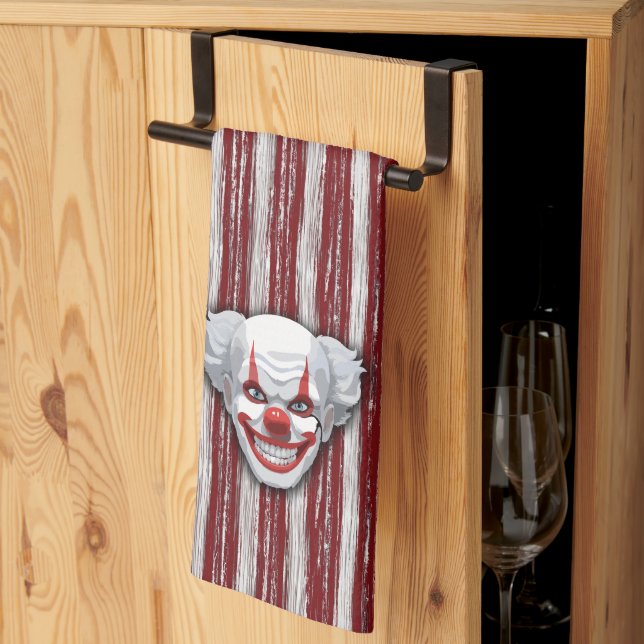 Linge De Cuisine Halloween du Carnaval de Clown déplaisant (Pliage en tiers)