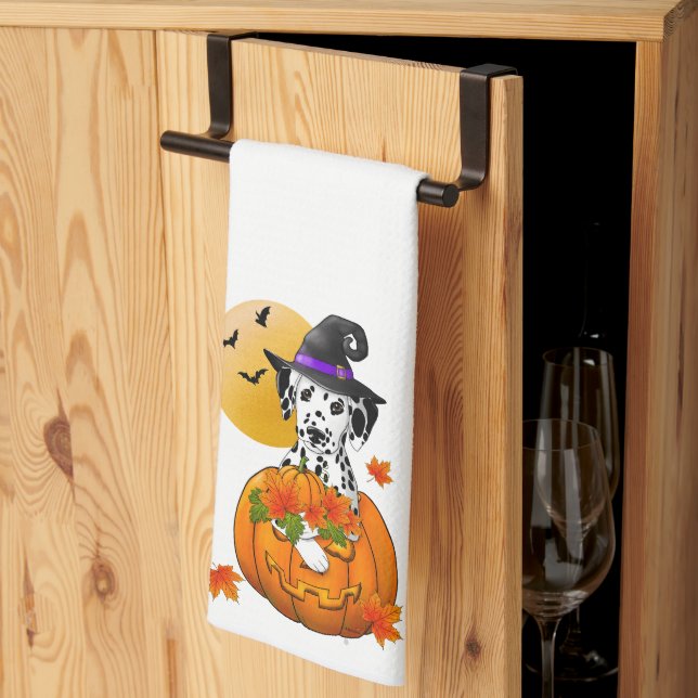 Linge De Cuisine Halloween Éffrayant dalmate (Pliage en tiers)