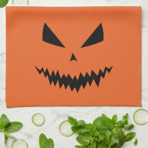 Linge De Cuisine Halloween effrayant Jack OLantern noir visage oran