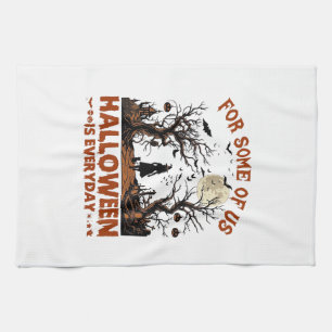 Linge De Cuisine Halloween est tous les jours Sorcière Silhouette P