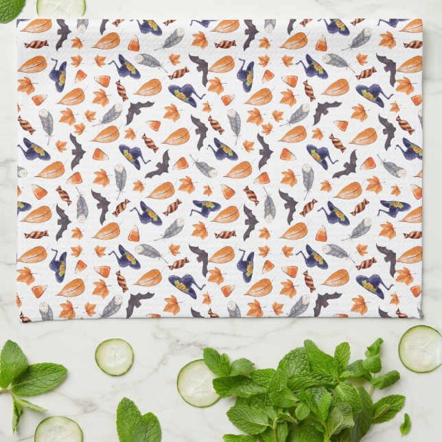 Linge De Cuisine Halloween Fantaisiste (Plié)