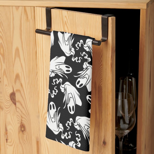 Linge De Cuisine Halloween Fantômes (Pliage en tiers)